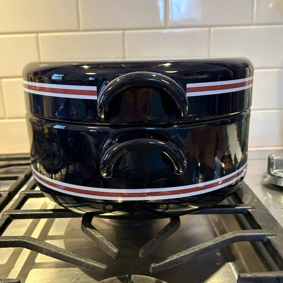 Vintage MCM Jepcor Dutch Oven  Enamelware Pot - Picture 4 of 17